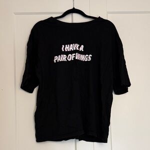 Black Tee with Angel Wings on BACK